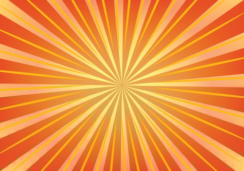 Orange sun-rays color background, illustration style. vector