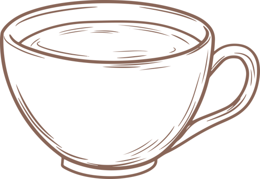 Tea cup clipart design illustration png