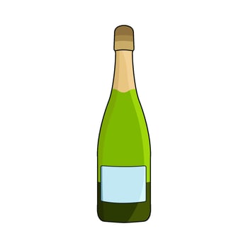 illustration of champagne bottle vector