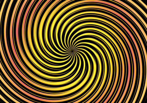 Spiral sun-ray pattern color background, illustration style. vector