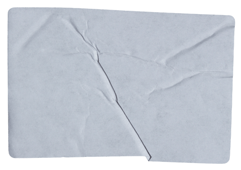 White adhesive glued paper sticker label with transparent background cut out design element png
