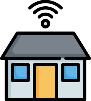 Home wifi icon vector