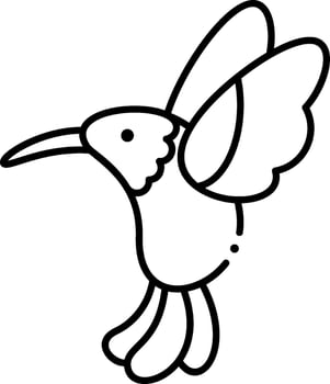 Hummingbird coloring pages vector