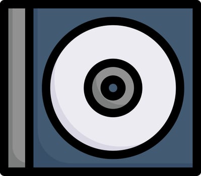 A cd icon with a blue cover vector