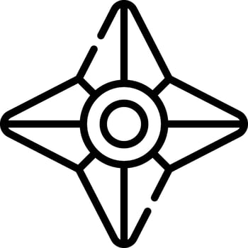A black and white image of a star with a star in the middle vector
