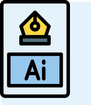 Adobe illustrator ai icon vector