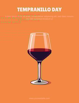 Tempranillo Day background. vector