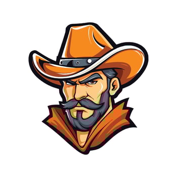 Whimsical Cowboy Character for Muscat's Vibrant Logo Design vector