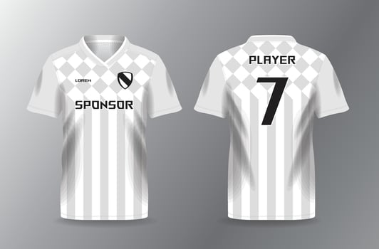 modern abstract white sport jersey for for shirt template vector