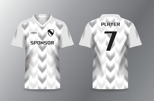 modern abstract white sport jersey for football and soccer shirt template vector