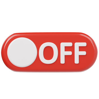 Switch off icon 3d render illustration png