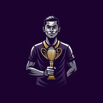 Sport champion illustration in flat style vector