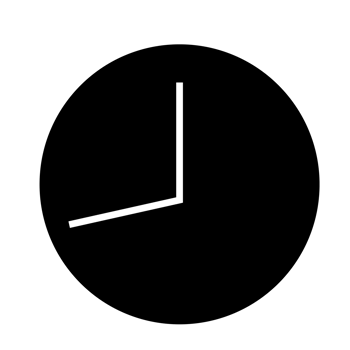 Wall clock, linear style icon. Simple round wall clock png