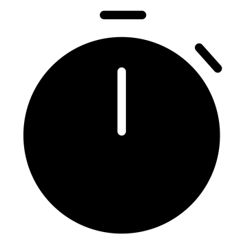 a black and white stopwatch icon on a transparent background png