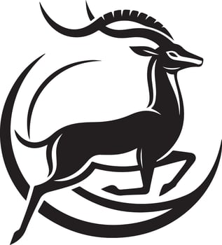 Hunting animal gazelle. vector