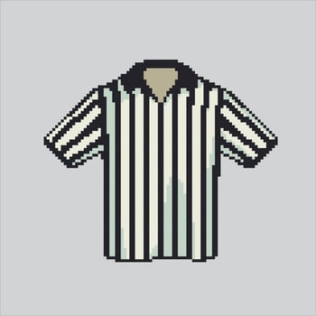 Pixel art illustration Referee Jersey. Pixelated Soccer Referee. Soccer Football Referee Jersey pixelated for the pixel art game and icon for website and game. old school retro. vector