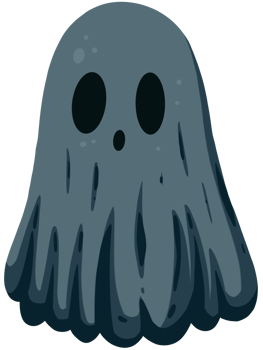 Scary ghost character, great for Halloween themes and spooky design png