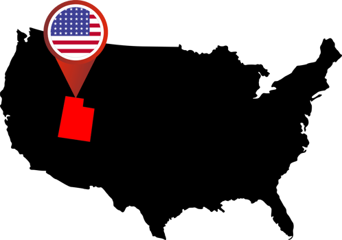 Utah pin map location png