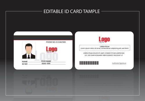 Simple ID Card Design Template Layout vector