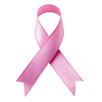 Pink ribbon symbolizing awareness and support for breast cancer png