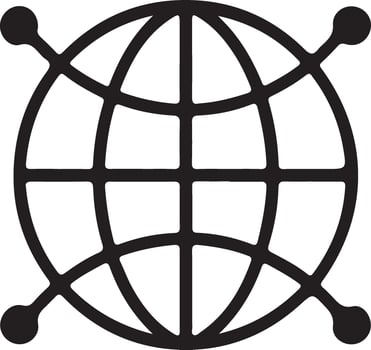 a globe with four points on it vector