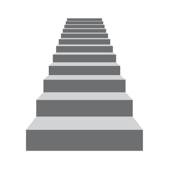 Flat design stairs illustration vector