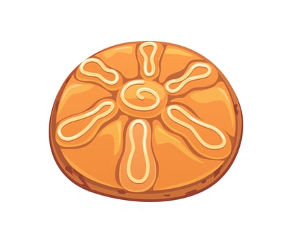 Mexico Day of Dead Pan de Muerto bread or cake vector