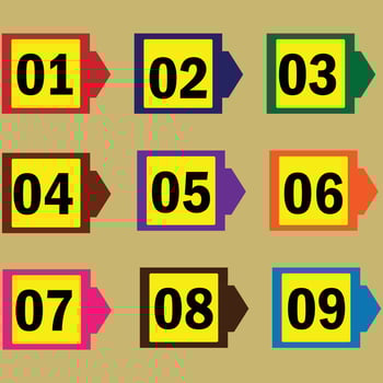 Colorful Bullet Number point Design vector