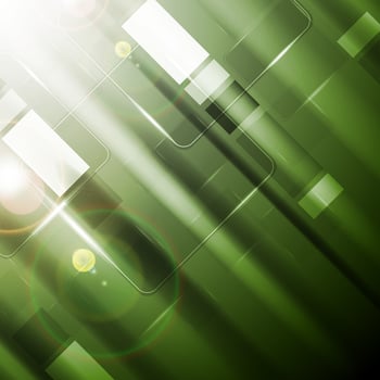 Green vibrant tech background with glossy squares vector