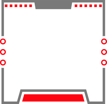 futuristic photo frame, transparent background png