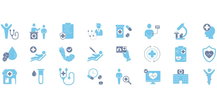 Health checkup . Set of editable stroke icons.Set of Health checkup. vector