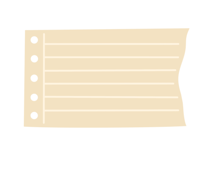 Minimalist notepad paper illustration png