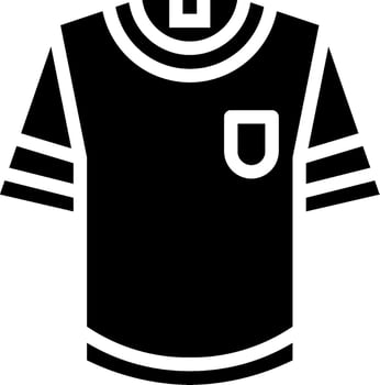 A black and white soccer shirt with a white pocket vector