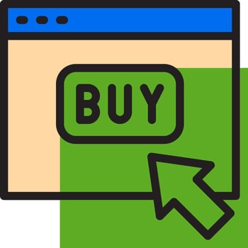 Buy button icon vector