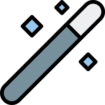 A thermometer with a blue and white outline vector