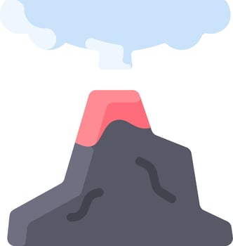 Volcano icon illustration vector
