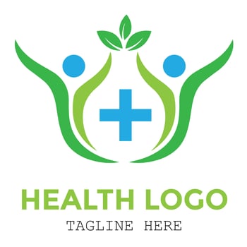 Health care logo creative nature medical modern concept design vector
