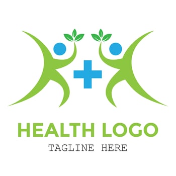 Health and medical clinic modern minimalist logo design vector