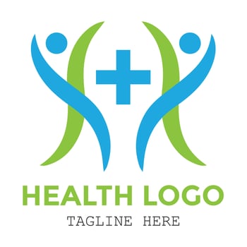 Health care line art logo medical modern concept design vector