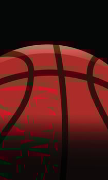 Dark wallpaper illustration of basketball closeup vector