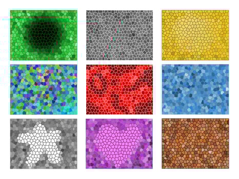 Set of abstract stained glass background for website brochures, banners and covers, created with geometric shapes for use on posters, book covers, invitations and advertising materials vector
