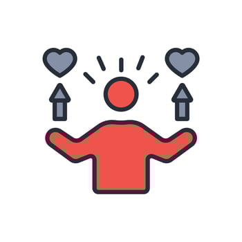 Confidence icon. .Editable stroke.linear style sign for use web design,logo.Symbol illustration. vector