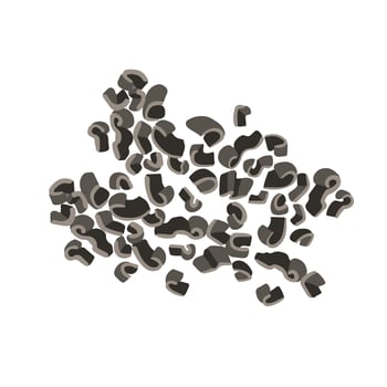 Granulated dry tea, tea leaves, hand drawn illustration vector