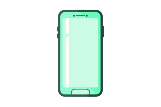 Illustration of a modern smartphone with a blank screen, perfect for tech and gadget-related content. png