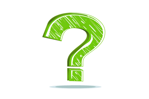 Hand-drawn green question mark illustration, isolated on a transparent background. Ideal for concepts of inquiry, curiosity, and uncertainty. png