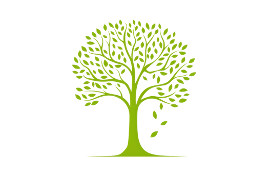 illustration of a green tree with leaves and roots, symbolizing nature, growth, and environmental conservation. Perfect for eco-friendly designs. png