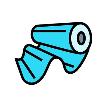 fabric rolls dressmaking fashion color icon illustration vector