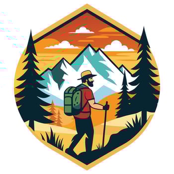 The Peak Awaits, Let the Adventure Begin. vector