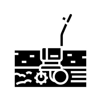 soil tilling garden maintenance glyph icon illustration vector