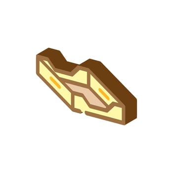 trays cardboard packaging isometric icon illustration vector